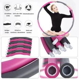 Aros circulares hula removíveis para adultos, esportes, emagrecimento, equipamento fitness, anel de treinamento, círculo ajustável, argola para mulheres - Image 2