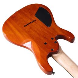 24 trastes guitarra elétrica 8 cordas instrumentos musicais 39 Polegada árvore burl pele superior sólido okoume corpo de madeira nova chegada - Image 4