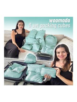 Conjunto de 8 sacos de compressão para viagem saco impermeável, mala de nylon portátil, com bolsa, organizador de bagagem - Image 6
