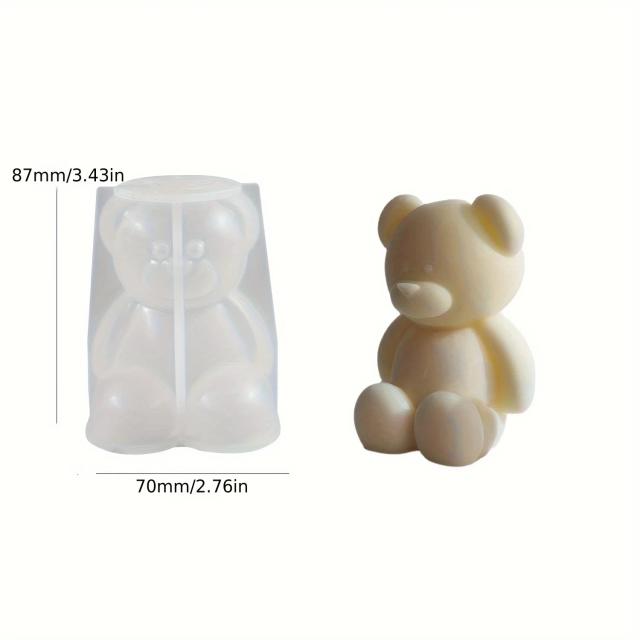 Molde de Silicone Urso para Velas, Sabão e Resina - Decoração Aromaterapia