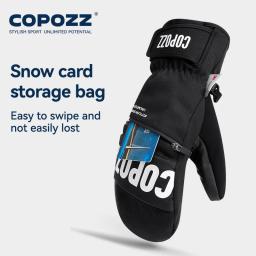 Copozz 3m thinsulate luvas de esqui dos homens das mulheres à prova de vento respirável à prova dwindproof água térmica inverno quente luvas de neve snowboard acessórios - Image 2