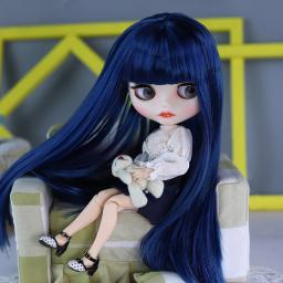 Boneca ICY DBS Blyth BJD Corpo Articulado Pele Branca Conjunto de Cabelo Azul Boneca 1/6 30cm Presente para Menina Anime SD - Image 4