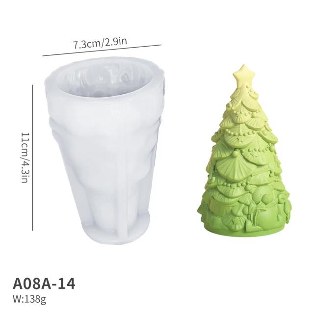 Molde de Silicone DIY Árvore de Natal Aromaterapia Vela Decoração Natalina