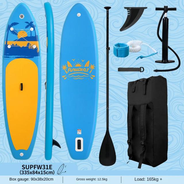Stand Up Paddleboard Inflável com Linha Flutuante para Esqui Aquático - Aventura em Esportes ao Ar Livre