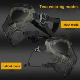 Máscara protetora airsoft ao ar livre tático paintball máscara facial completa cs caça tiro esportes halloween crânio máscaras - Image 4