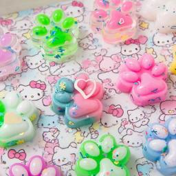 10 pçs mini bonito gato garra de pelúcia pitada diversão colorido halloween festa de natal pacote enchimentos para redução de pressão estilo dos desenhos animados - Image 3