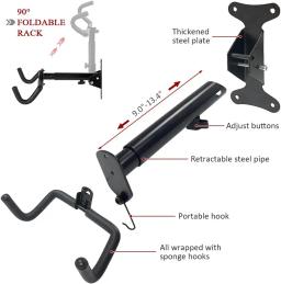 Wall-montado Bike Rack para garagem, Heavy Duty Bike Wall Mount, armazenamento de bicicletas indoor, cabide de bicicletas, 55 libras de capacidade - Image 2