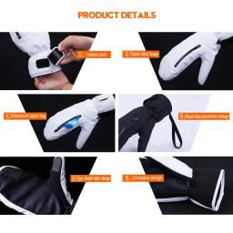 Luvas térmicas impermeáveis para homens e mulheres, tela sensível ao toque, neve mitten, luva ao ar livre, grossa, esqui, snowboard, snowmobile, inverno - Image 5