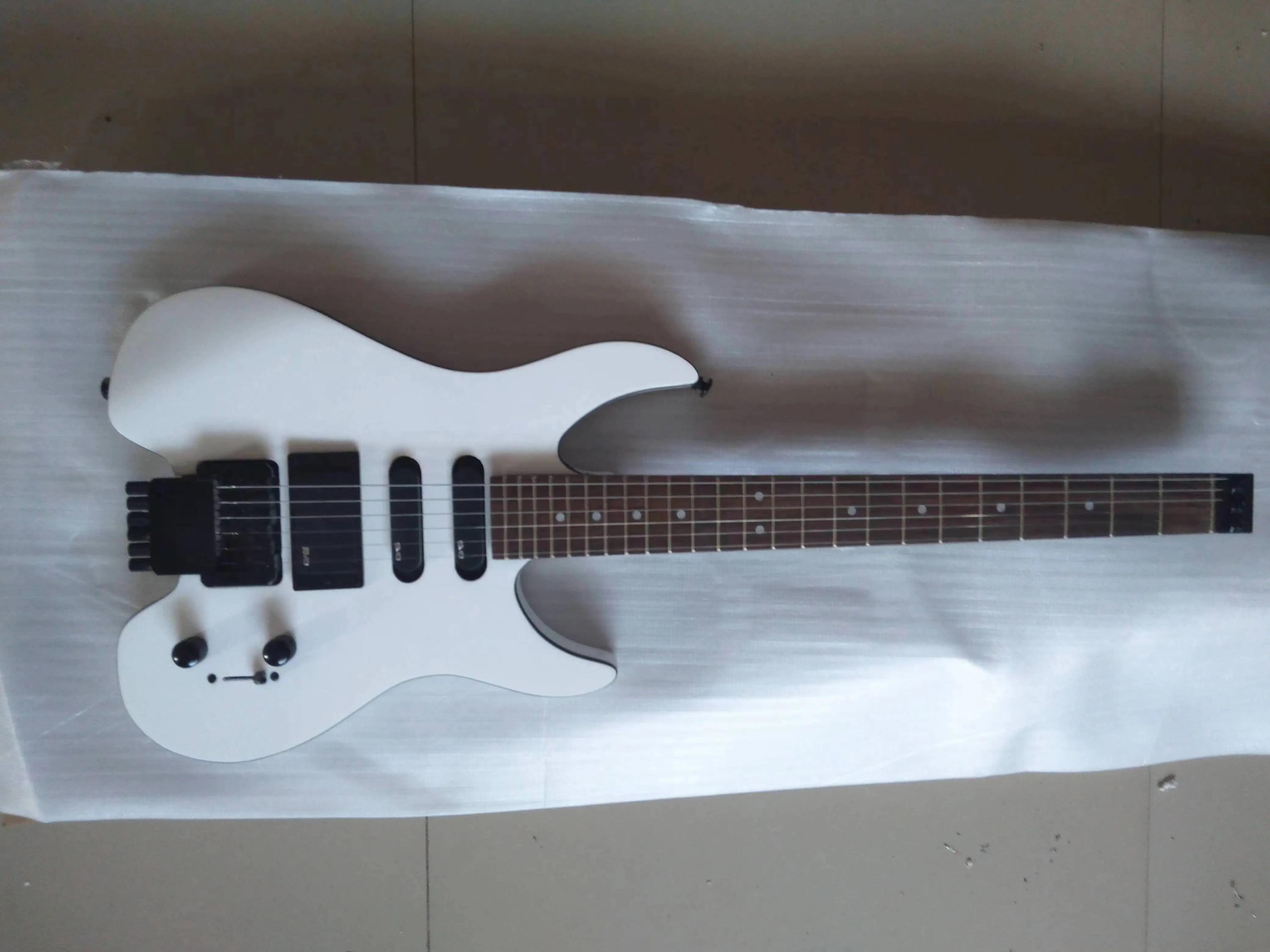 Guitarra elétrica Headless, 6 cordas, portátil, metal, com formato retangular, para a música, para ser personalizado, qualquer estilo - Image 1