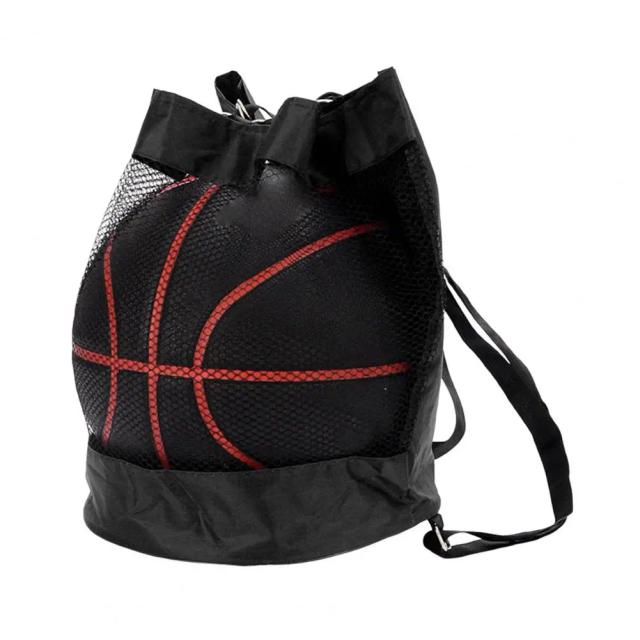 Mochila de Ombro para Armazenamento de Voleibol e Futebol - Saco de Equipamentos Esportivos com Cordão e Design Inovador