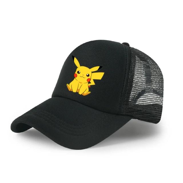 Boné de Beisebol Pikachu para Mulheres - Estilo Hip Hop, Mom Hat, Ideal para Esportes ao Ar Livre e Presentes de Verão para Pais e Filhos