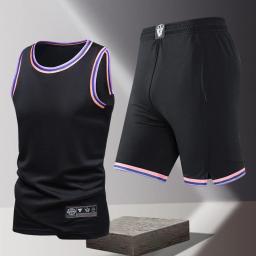 Terno de basquete masculino verão, correndo, colete de secagem rápida, camiseta sem mangas, seda gelo solto, roupa de treino - Image 3