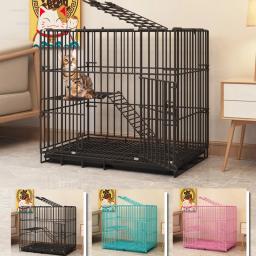 Gato de estimação suprimentos grandes gaiolas de gato casa especial interior gatinho ultra-pequeno portátil dobrável gaiola de gato villa gaiolas simples para o cão - Image 4