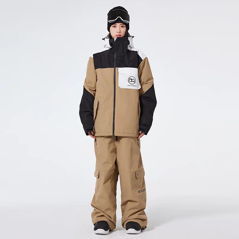 Conjuntos de roupas de esqui de neve para homens e mulheres, roupas de neve, conjuntos de jaqueta e calça de esqui, roupas de snowboard, plus size, nova moda, inverno - Image 1