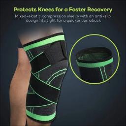 Pressurizado Elastic Sports Knee Pad, Suporte Fitness Gear, basquetebol, voleibol, ténis, ciclismo Protector, 1Pc - Image 3