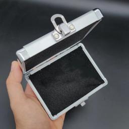 Pequena caixa de ferramentas portátil Mini estojo de armazenamento Caixa de ferramentas de liga de alumínio Caso difícil de acampamento ao ar livre Organizador Fish Container com espuma - Image 3