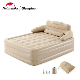 Cama inflável com espaldar, acampando o colchão 46cm tpu, almofada de ar, com bomba de ar elétrica - Image 1