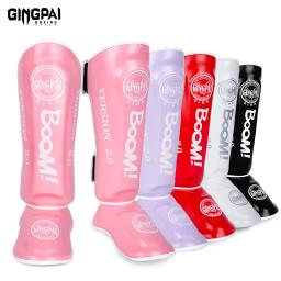 Muay Thai Leg Protector, Sanda lutando com os pés, Protetores de canela, Engrenagem de proteção de boxe engrossado - Image 2