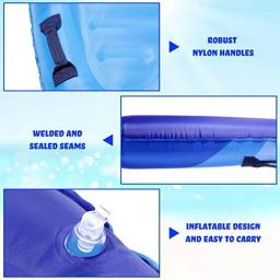 Prancha inflável portátil com alça, brinquedo flutuante de PVC para crianças e adultos, flutuador de praia e piscina, verão - Image 5