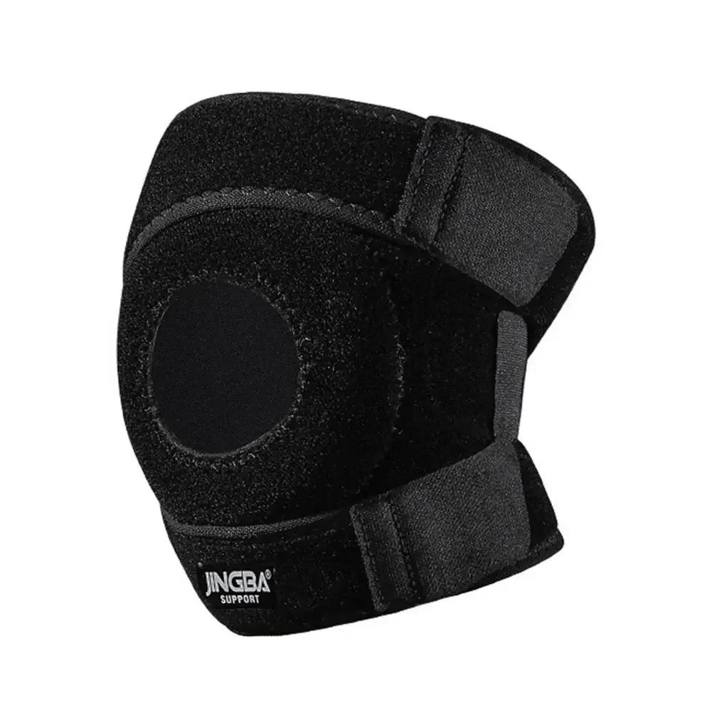 Joelheiras De Compressão Ajustável, Fibra De Poliéster Preta, Protetora, Respirável, Elástico, Suporte De Engrenagem, Treino, Esportes, N3D4 - Image 1