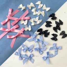 Mini Fita De Cetim Laço, Artesanato DIY, Bowties Handwork, Grampo De Cabelo, Presente De Festa, Decoração De Roupas, Bowtie Flor, 50pcs - Image 3
