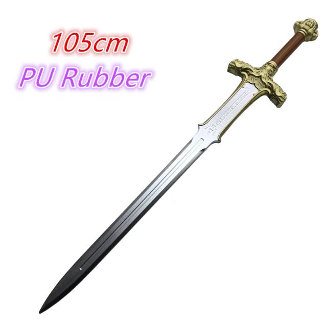 Espada Golden Glorify de Cosplay - Arma Medieval Fantasia 1:1 com Design Bárbaro e Detalhes de Faca Fantasma