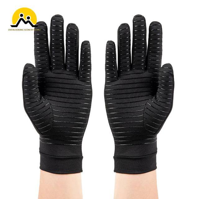 Luvas Masculinas de Cobre e Elastano com Toque Sensível para Ciclismo e Corrida no Inverno, Antiderrapantes e Saudáveis