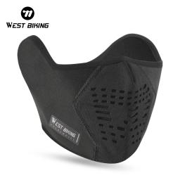 West Biking-Máscara Facial Térmica para Ciclismo, Capa Facial para Motocicleta, Buracos Respiratórios, Orelhas, Engrenagem Térmica, 3D, Neve, Inverno - Image 1