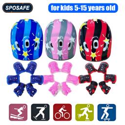 Conjunto de equipamentos de proteção para patins, capacete de segurança para proteção do pulso, cotoveleira, joelheiras para ciclismo, esqui, skate, scooter - Image 1