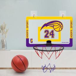 Mini cesta de basquete para crianças, suporte de tiro interno, exercício doméstico, cesta de basquete dobrável, sem perfuração, painel de parede - Image 2