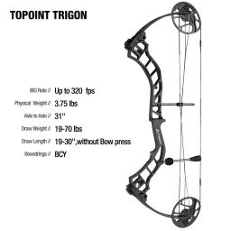 Archery trigon arco composto iniciante caça arco cnc fresagem riser gordon compostos membro bcy corda tiro com arco oem - Image 6