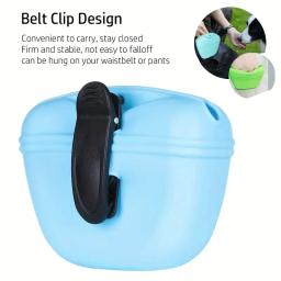 Silicone Pet Dog Training Waist Bag, Recompensa de comida portátil, Saco de armazenamento, Puppy Treat Pouch com clipe magnético, Pet Outing Supplies - Image 4