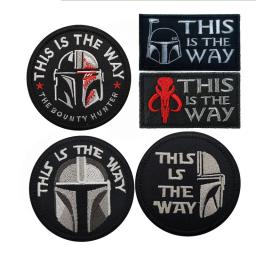 Star Wars Filme Anime Mandalorian Patches para Vestuário, Bordado Patch, Ferro em Patches, DIY Vestuário, Gancho e Loop Adesivos - Image 1