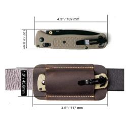 Swayboo-Couro Folding Militar Faca Bainha, Outdoor Camping Sobrevivência, Armazenamento Ferramenta, Casa DIY Acessórios, EDC, 5" - Image 4