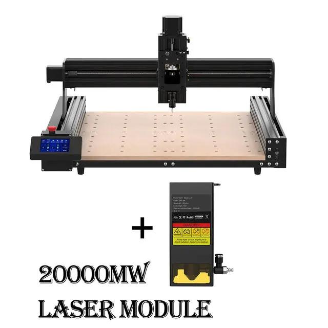 Mini Máquina CNC 3 Eixos com Gravação a Laser: Fresa para Madeira e Materiais como Acrílico, PCB e Metal