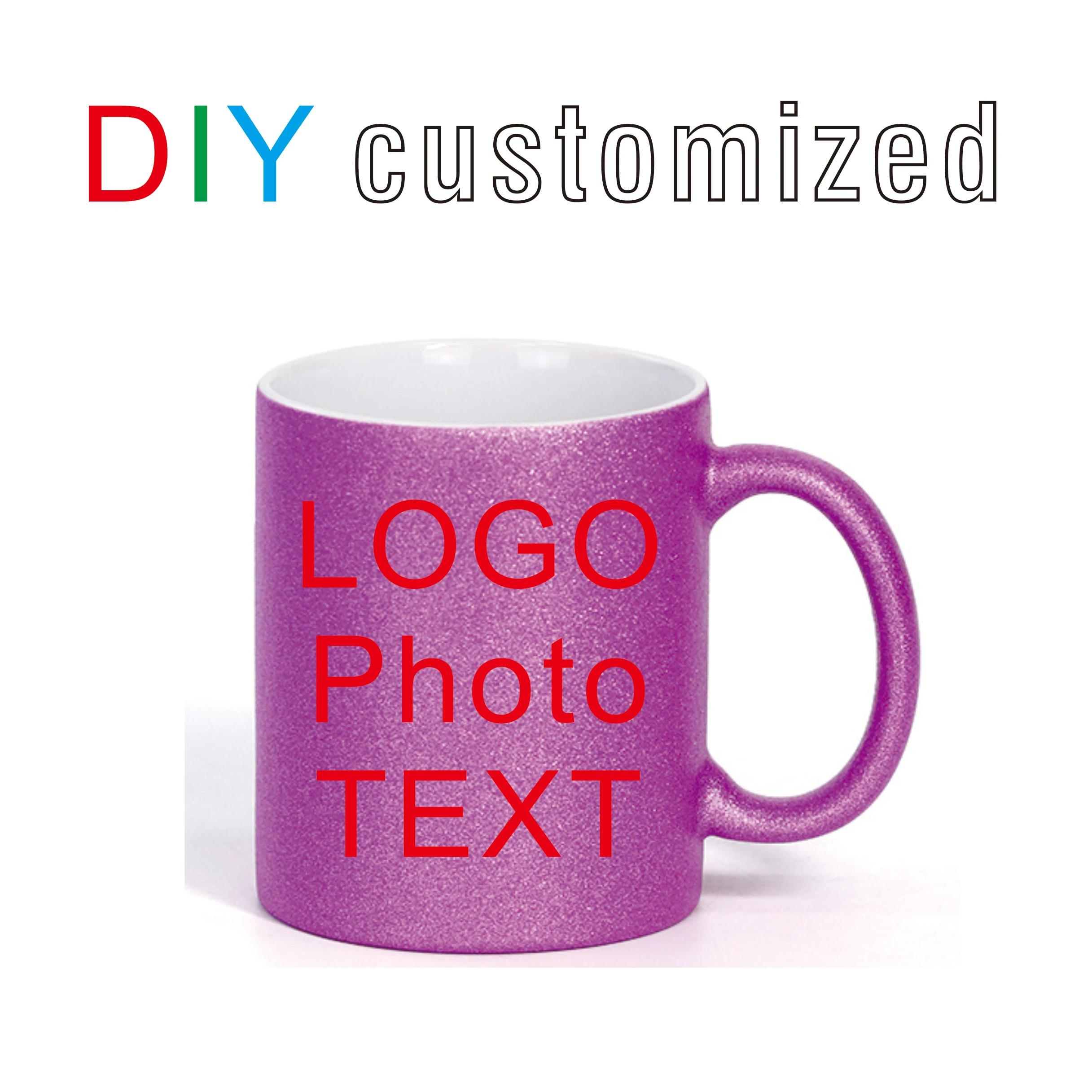 350ml caneca dourada logotipo diy personalizar cerâmica copo impressão foto imagem padrão de texto presente personalizado café leite chá - Image 1