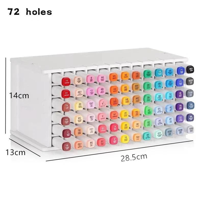 Art Marker Rack De Armazenamento, 72 ou 120 Marcadores, Aquarela Pincéis Canetas Organizador, Suporte para Mesa, 1Pc - Image 1