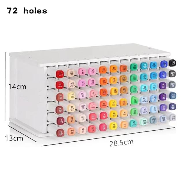 Suporte Organizador para Mesa com Capacidade para 72 ou 120 Marcadores e Pincéis de Aquarela