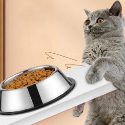 Grande capacidade aço inoxidável pet alimentação tigela, gato e cão beber tigela, alimentador de metal, durável, fácil de limpar - Image 2