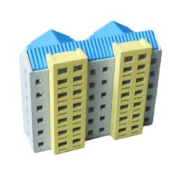 Modelo de Arquitetura Pintada em Miniatura, Material de Paisagem de Construção, Layout de Arquitetura Ferroviário, 1/500 - Image 2