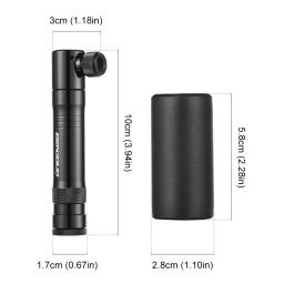 Bomba de bicicleta co2 com kit de reparo de pneus sem câmara de ar, válvula schrader e presta, inflador de pneus portátil, acessórios de bicicleta de liga de alumínio - Image 6