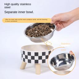 Elevada Anti-Asfixia Pet Alimentador com Suporte, Levantada comida de gato e água Bowl, Pet Feeding, Beber Suprimentos - Image 3