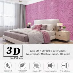 Adesivos de parede autoadesivos, Papel de parede 3D, Decoração, Sala de estar, Quarto, teto, TV, Wall Art, 35x35cm, 20 peças - Image 5