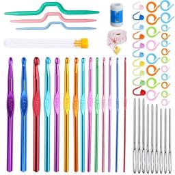 Multi-Tipo Crochet Hooks Set, Hooks Kit para Iniciantes, Agulhas de Tricô, Mix Tools, Artesanato Criativo, Essencial DIY Tecelagem, Multi Tamanho - Image 2