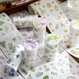 Plantas Verdes Floral Conjunto De Fita Decorativa, Washi Tape, Bonito, Scrapbook, Diários, Decoração DIY e Artesanato Disponível - Image 1