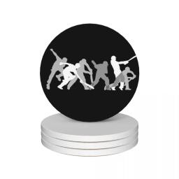 Críquete um Jogo de Cavalheiros Cerâmica Coasters, Copos bonitos, Bebidas a granel, Conjunto de 4 - Image 1