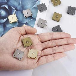 10/8 conjuntos de botão de pressão magnético metal flor de ameixa costurar em fechos de botão fixadores para bolsas bolsa roupas acessórios diy - Image 5