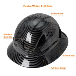 ANSI-Capacete de segurança de aba cheia com óculos, capacete de construção com viseira, protetor, trabalho, equitação, resgate, escalada, CE - Image 5