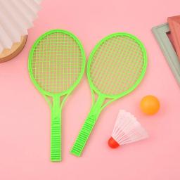 Mini Badminton e raquete de tênis infantil com duas bolas de plástico, exercício físico entre pais e filhos, jogos de bebê, presentes de verão, TMZ - Image 3