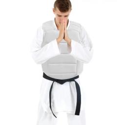 Taekwondo Karate Peito Colete Protetor, Equipamento De Boxe, Equipamento De Proteção De Karate, Mama Esporte Branco, Adulto e Criança - Image 2